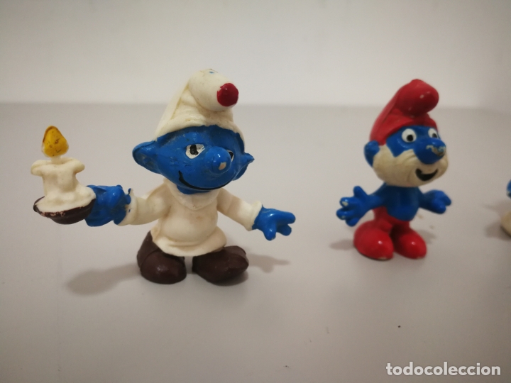 Figuras de goma y PVC: LOTE PITUFOS PVC SIN MARCAR - Foto 2