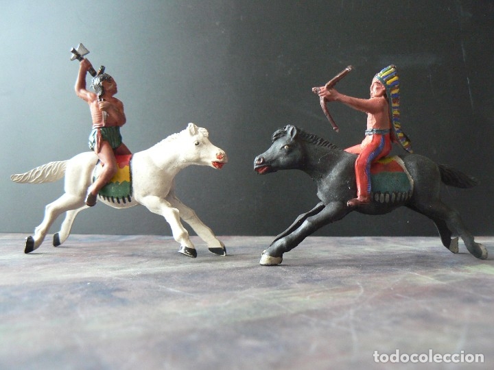 Figuras de goma y PVC: REAMSA. INDIOS A CABALLO - Foto 2