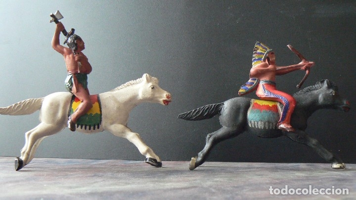 Figuras de goma y PVC: REAMSA. INDIOS A CABALLO - Foto 3