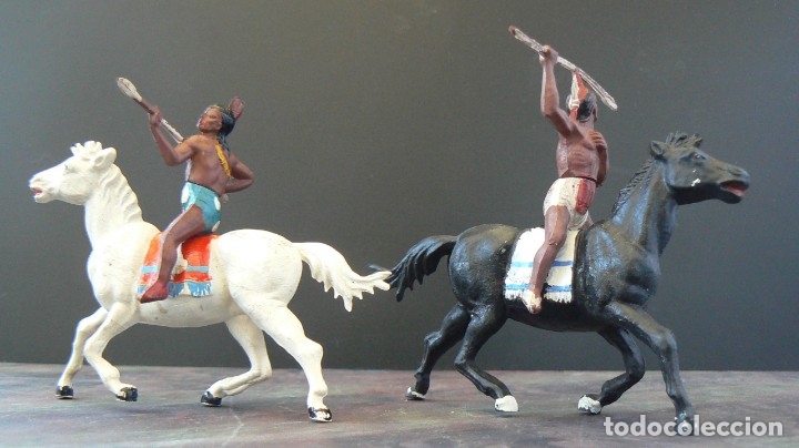 Figuras de goma y PVC: GAMA. INDIOS A CABALLO - Foto 2