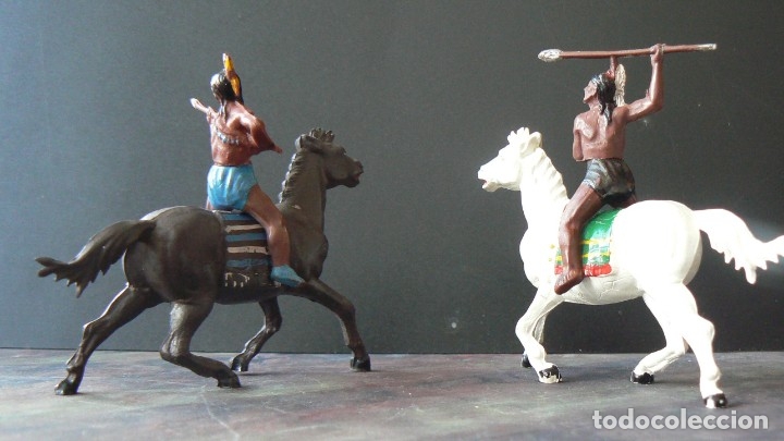 Figuras de goma y PVC: GAMA. 2 INDIOS A CABALLO - Foto 3