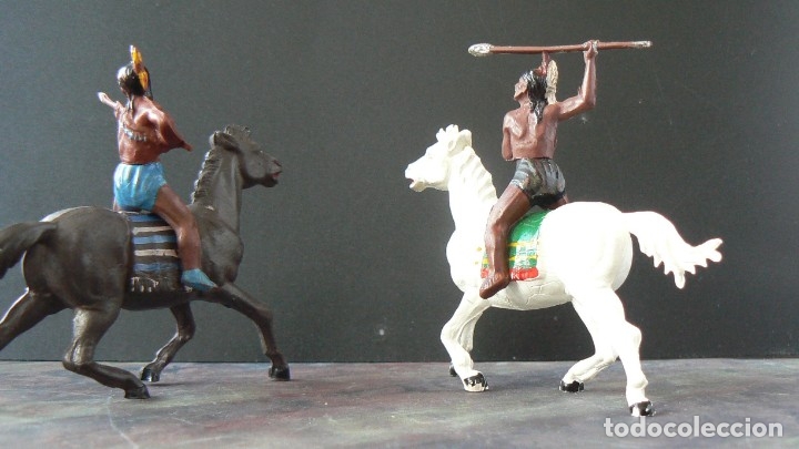 Figuras de goma y PVC: GAMA. 2 INDIOS A CABALLO - Foto 4