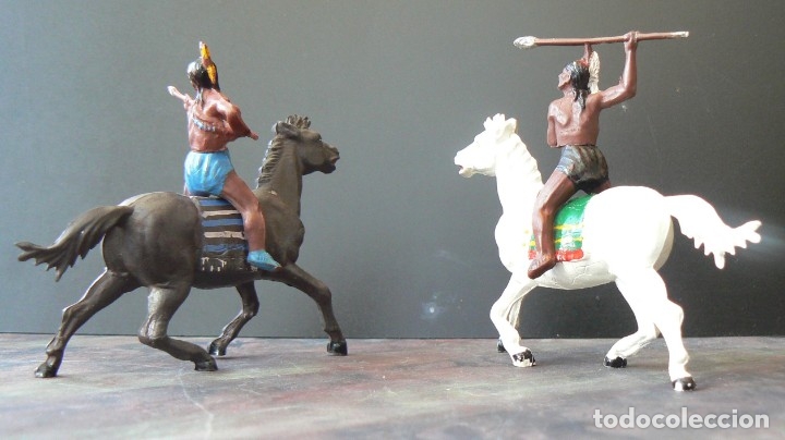 Figuras de goma y PVC: GAMA. 2 INDIOS A CABALLO - Foto 5