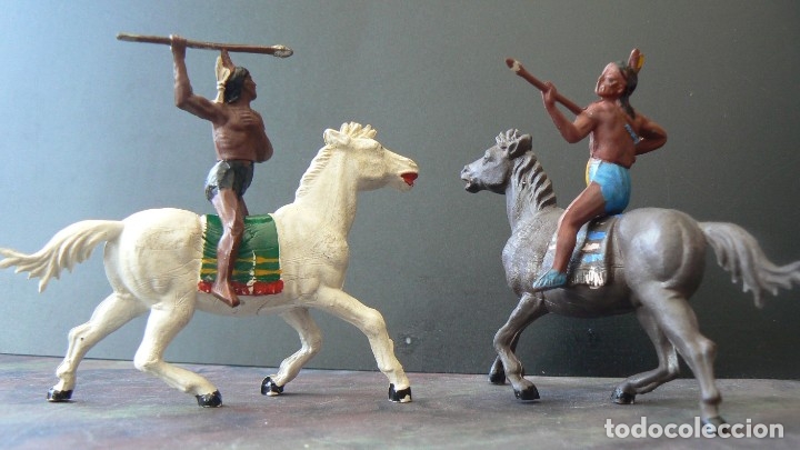 Figuras de goma y PVC: GAMA. 2 INDIOS A CABALLO - Foto 6