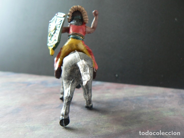 Figuras de goma y PVC: PECH - JINETE INDIO A CABALLO - Foto 7