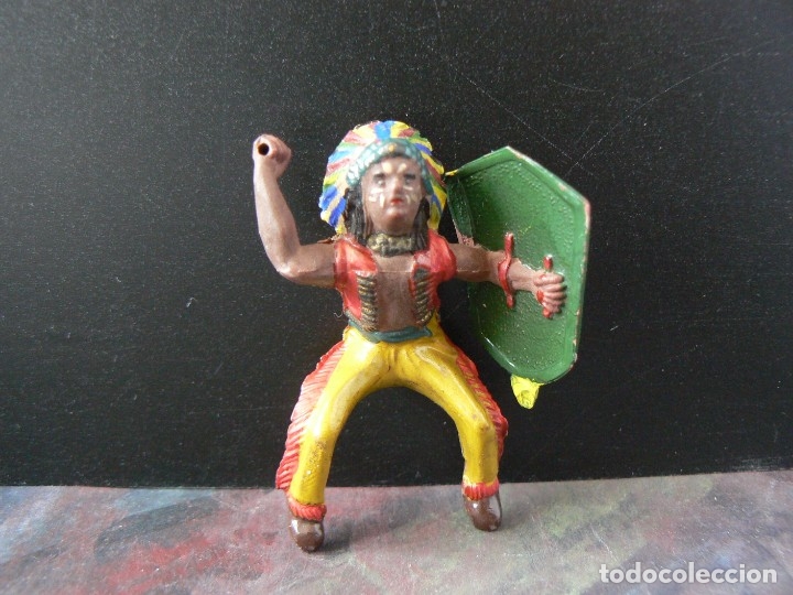 Figuras de goma y PVC: PECH - JINETE INDIO A CABALLO - Foto 12