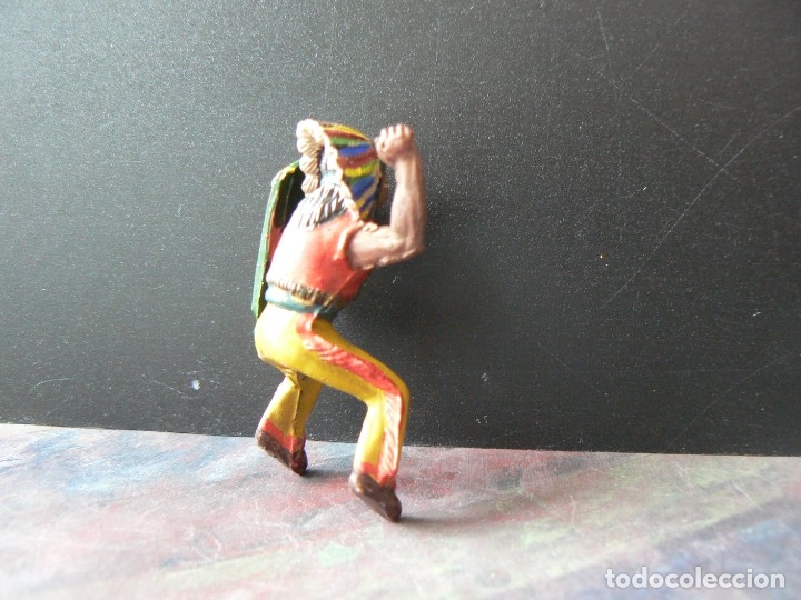Figuras de goma y PVC: PECH - JINETE INDIO A CABALLO - Foto 13