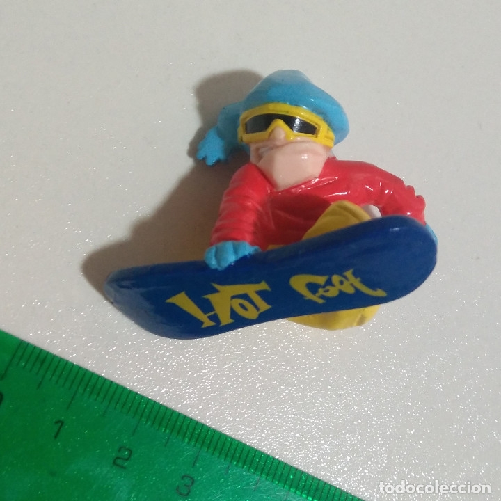 Figuras de goma y PVC: figura snow snowboard board mu&ntilde;eco pvc cereales promocional sugar puffs dude free style 90