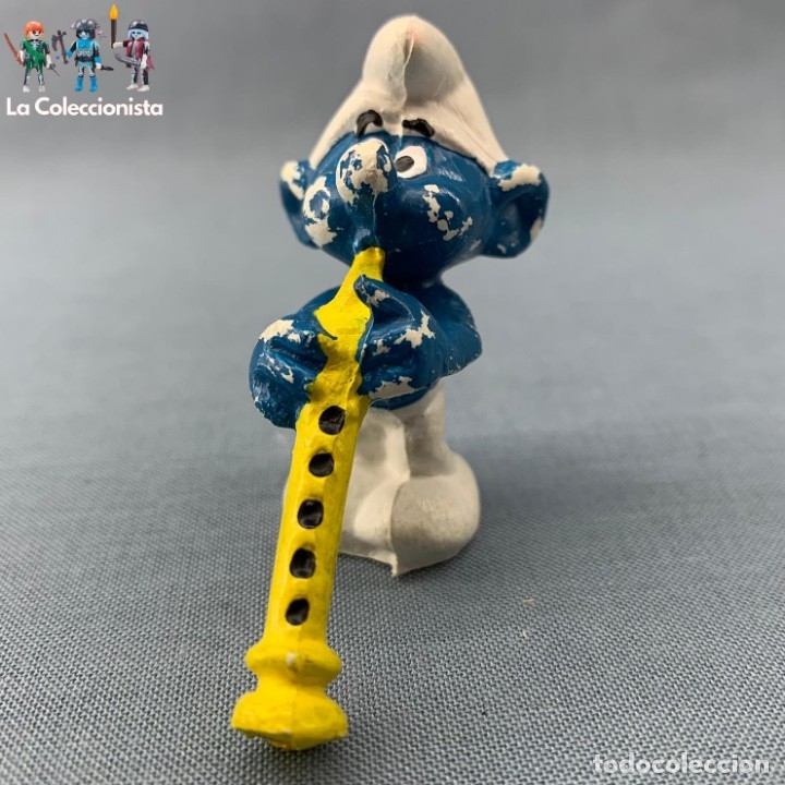 Figuras de Goma y PVC: PITUFO FLAUTISTA -  SIN MARCA