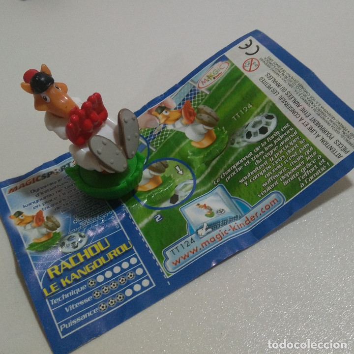 Kinder Figures: kinder magic sport 2 futbolistas animales futbol mundial bpz papel serie tt canguro