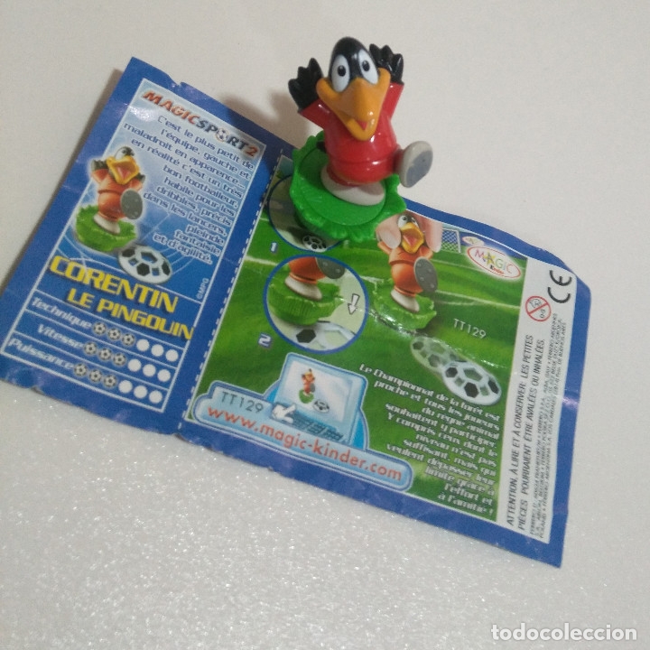 Kinder Figures: kinder magic sport 2 futbolistas animales futbol mundial bpz papel serie tt cuervo ave pajaro