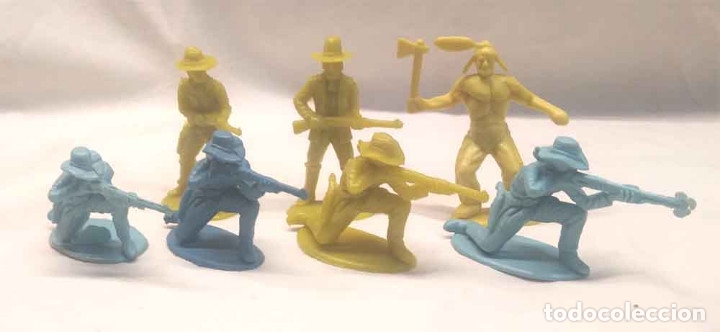 Figuras de goma y PVC: Lote 7 figuras Oeste. Med. 5 cm - Foto 1