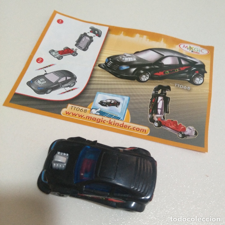 Figuras de goma Kinder: kinder tt 068 68 coche transformable bpz papel - Foto 2