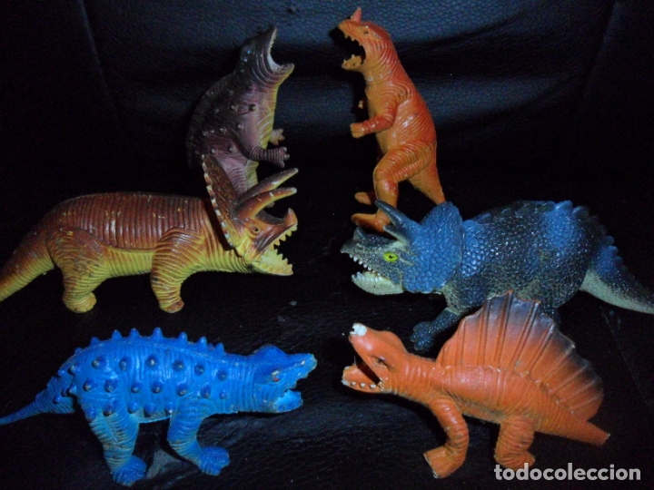 Dinosaurios Monstruosos de los 80'S - Coleccion Lote de 6 Dinosaurios Figuras Pvc Hong Kong