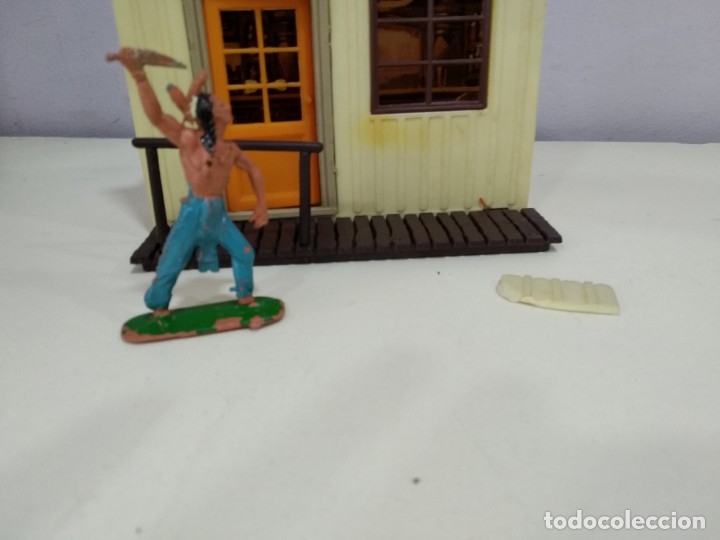 Figuras de goma y PVC: ANTIGUA EDIFICACION JECSARAMA DE JECSAN GENERAL STORE CON FIGURA - Foto 2