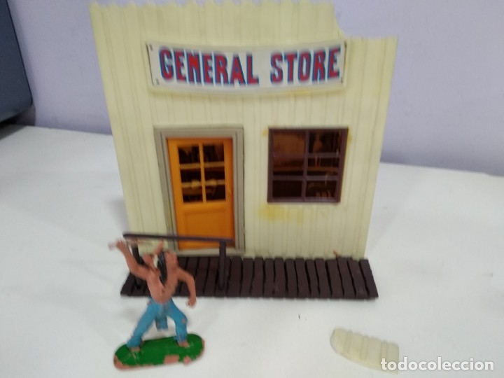 Figuras de goma y PVC: ANTIGUA EDIFICACION JECSARAMA DE JECSAN GENERAL STORE CON FIGURA - Foto 4
