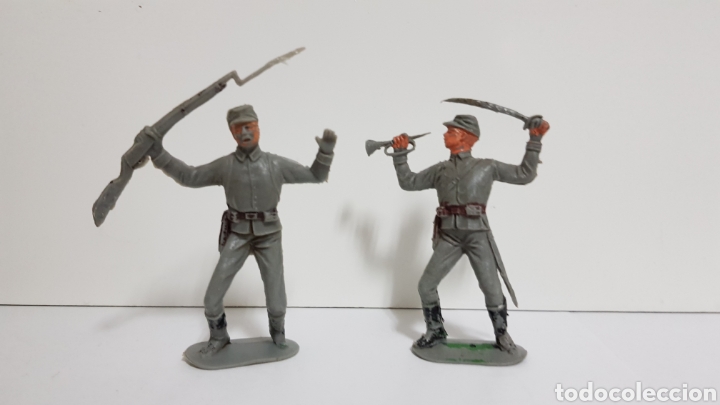 Rubber and PVC Figures: PAREJA DE SOLDADOS CONFEDERADOS DE PECH, A&Ntilde;OS 60
