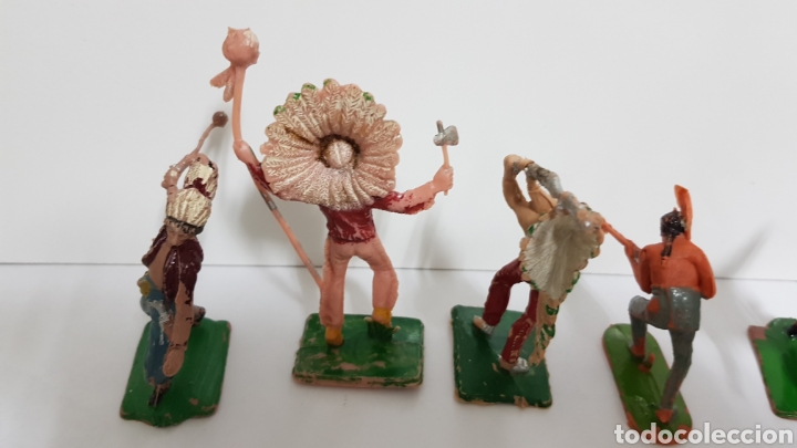 Figuras de goma y PVC: LOTE DE 8 INDIOS PECH, A&Ntilde;OS 70 - Foto 4
