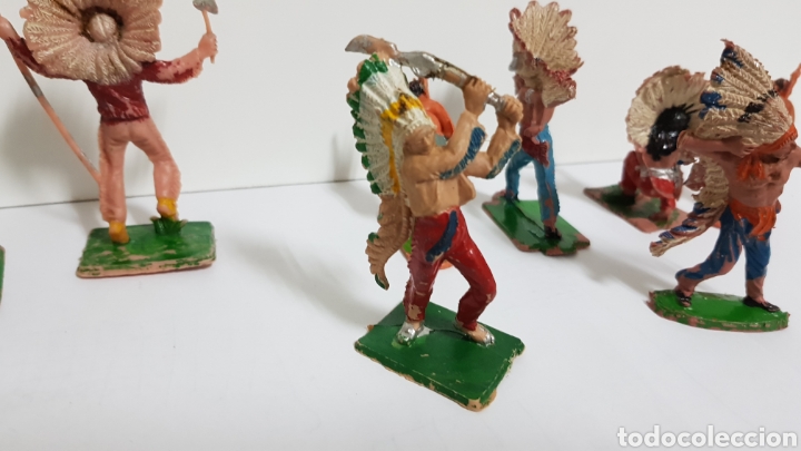 Figuras de goma y PVC: LOTE DE 8 INDIOS PECH, A&Ntilde;OS 70 - Foto 10