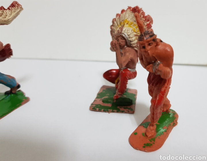 Figuras de goma y PVC: LOTE DE 8 INDIOS PECH, A&Ntilde;OS 70 - Foto 13