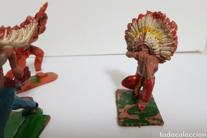 Figuras de goma y PVC: LOTE DE 8 INDIOS PECH, A&Ntilde;OS 70 - Foto 15