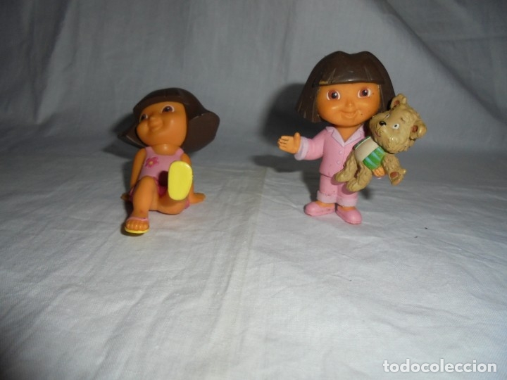 Figuras de goma y PVC: 2 FIGURAS DE DORA LA EXPLORADORA TPF - Foto 1