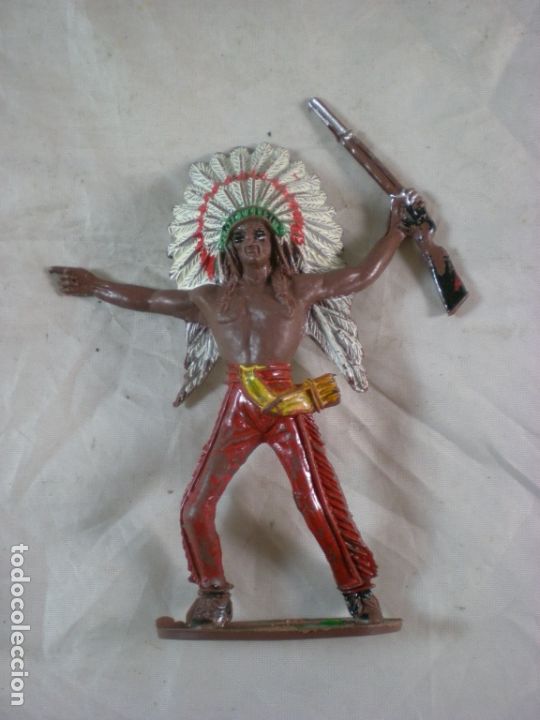 Figuras de goma y PVC: Figura Indio Comansi Original - Foto 1