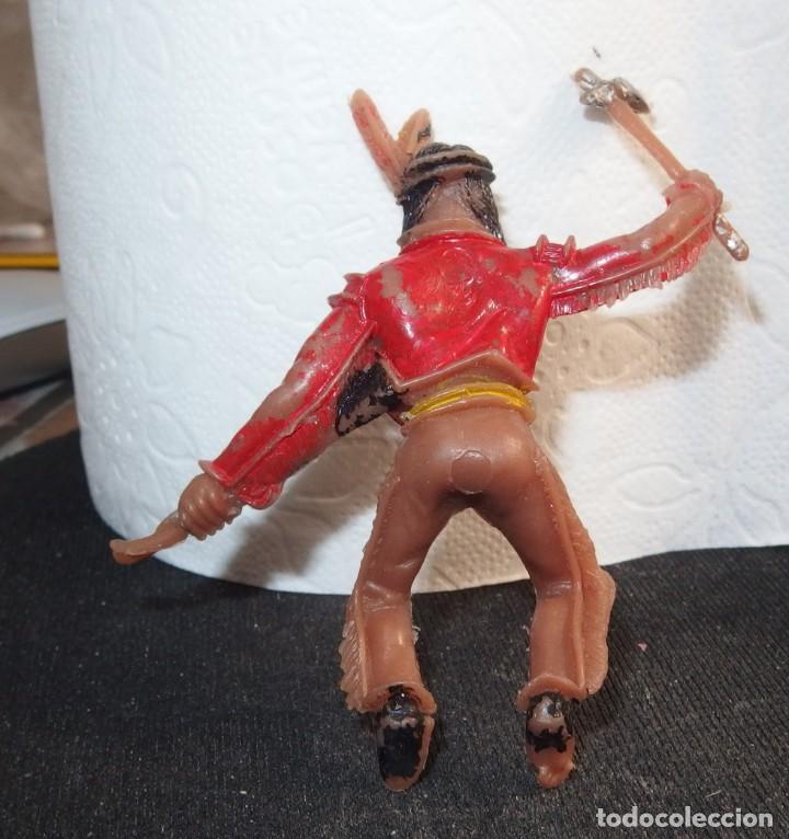 Figuras de goma y PVC: INDIO CON HACHA,COMANSI,A&Ntilde;OS 70 - Foto 2