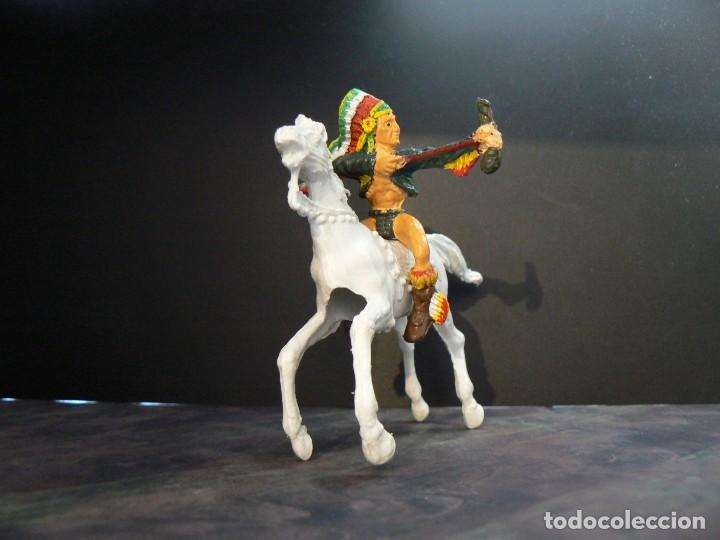 Figuras de goma y PVC: INDIO A CABALLO DE REIGON - Foto 2