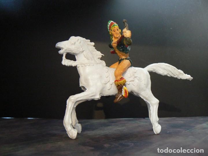 Figuras de goma y PVC: INDIO A CABALLO DE REIGON - Foto 6