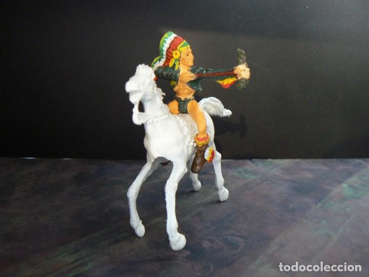 Figuras de goma y PVC: INDIO A CABALLO DE REIGON - Foto 7