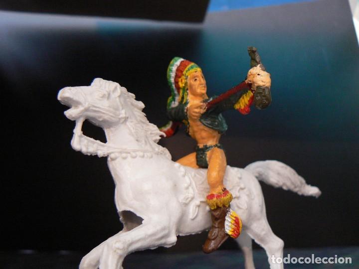 Figuras de goma y PVC: INDIO A CABALLO DE REIGON - Foto 8