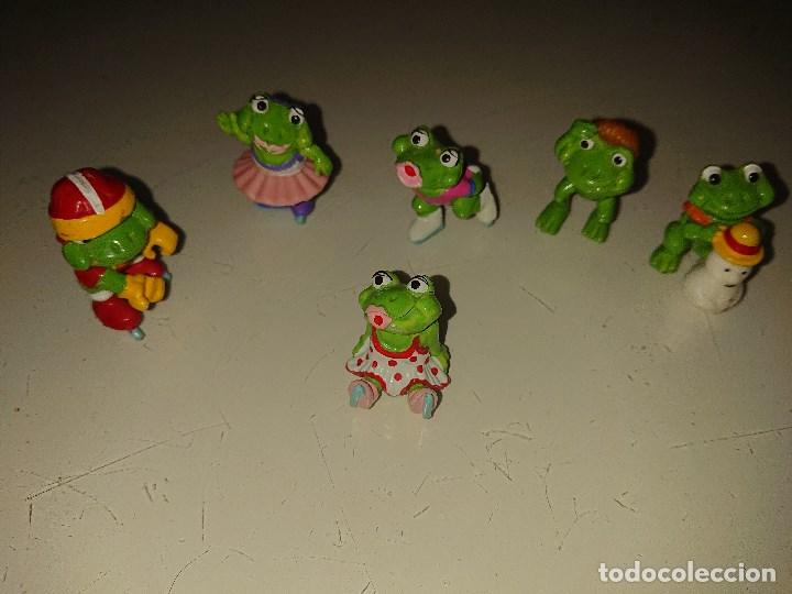 Figuras de Goma Kinder: Lote de 6 FIGURAS RANITAS DE HUEVOS KINDER , LEER DESCRIPCION