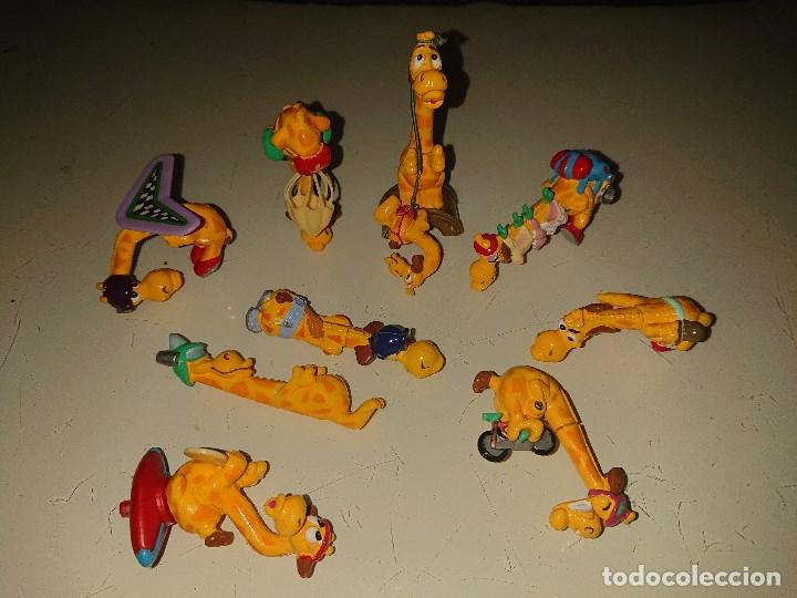 Figuras de Goma Kinder: Lote de 9 FIGURAS JIRAFAS DE HUEVOS KINDER, LEER DESCRIPCION