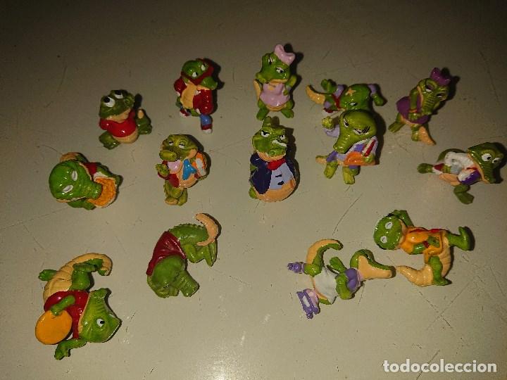 Figuras de Goma Kinder: Lote de 14 FIGURAS COCODRILOS DE HUEVOS KINDER  , LEER DESCRIPCION