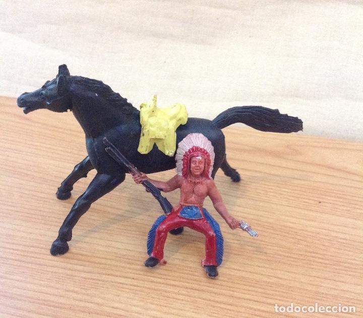 Figuras de goma y PVC: &Iacute;ndio a caballo pl&aacute;stico de sotorres - Foto 3