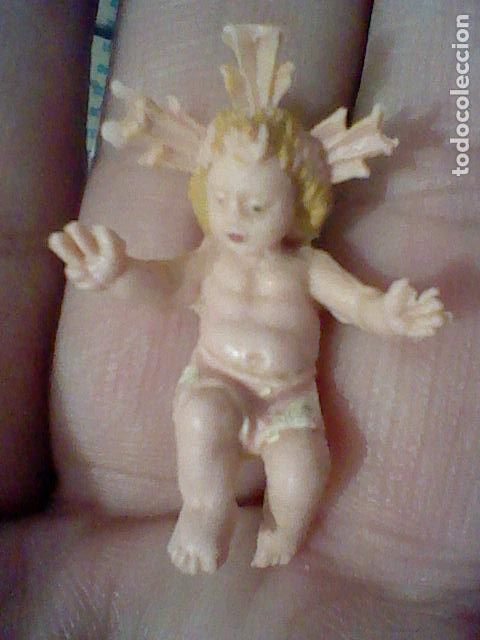 Figure di Gomma e PVC: BELEN NACIMIENTO MINIATURA NI&Ntilde;O JESUS  PINTADO MANO 3,3  CMS ALTO APROX.PLASTICO