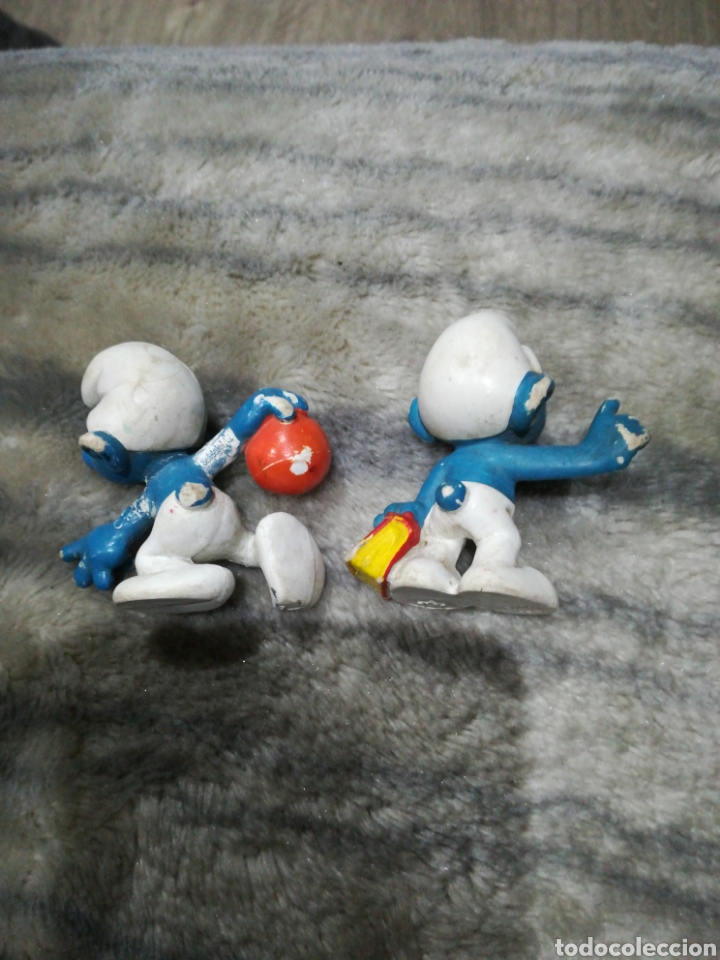 Figuras de goma y PVC: 2 pitufos pitufo peyo schleich bully 1979 - Foto 2