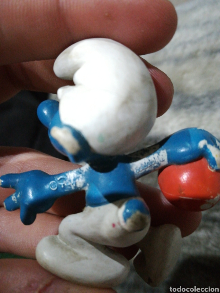Figuras de goma y PVC: 2 pitufos pitufo peyo schleich bully 1979 - Foto 4
