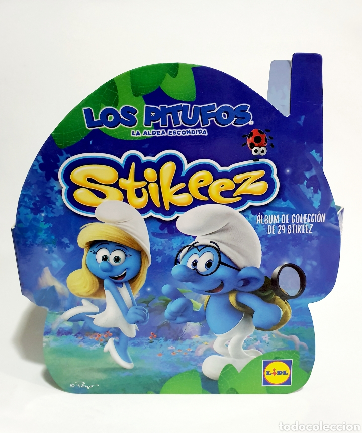 Figuras de Goma y PVC: STIKEEZ LOS PITUFOS &Aacute;LBUM DE COLECCI&Oacute;N ORIGINAL