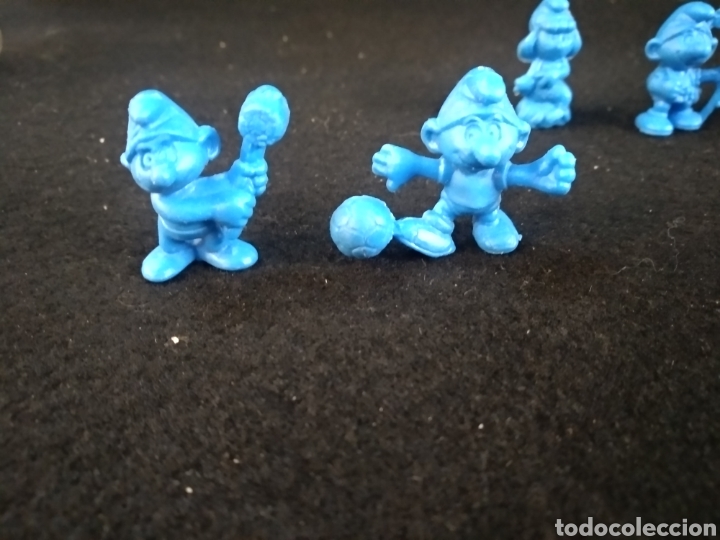 Figuras de goma y PVC: Lote de 5 pitufos Dunkin - Foto 2