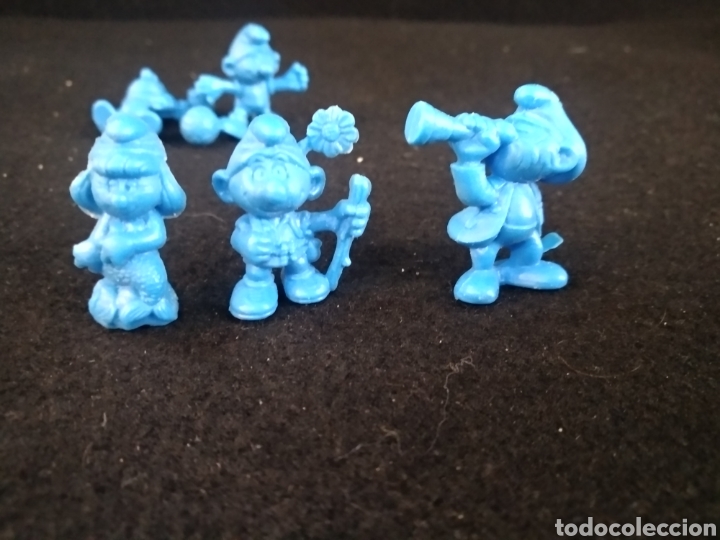 Figuras de goma y PVC: Lote de 5 pitufos Dunkin - Foto 3