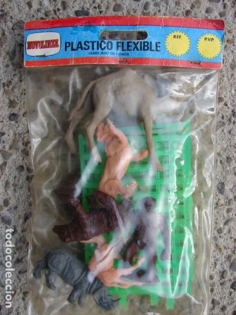 Figuras de goma y PVC: ZOO 7 ANIMALES CON JAULA - NOVOLINEA