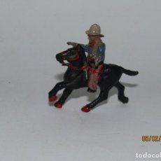 Figuras de Goma y PVC: ANTIGUO VAQUERO COW BOY A CABALLO EN GOMA PINTADA DE LAFREDO LAFREDIN - REAMSA JECSAN PECH