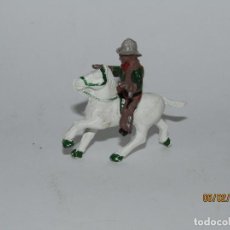 Figuras de Goma y PVC: ANTIGUO VAQUERO COW BOY A CABALLO EN GOMA PINTADA DE LAFREDO LAFREDIN - REAMSA JECSAN PECH. Lote 193034346