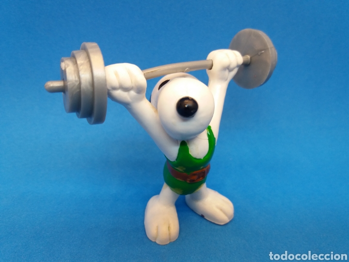 Antigua Figura De Snoopy Levantador De Pesas O Vendido En Venta Directa