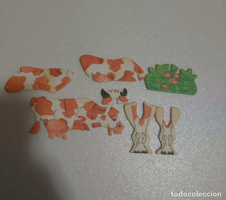Figure di Gomma e PVC: puzzle 3d kinder carton vaca ferrero vaquita granja madera