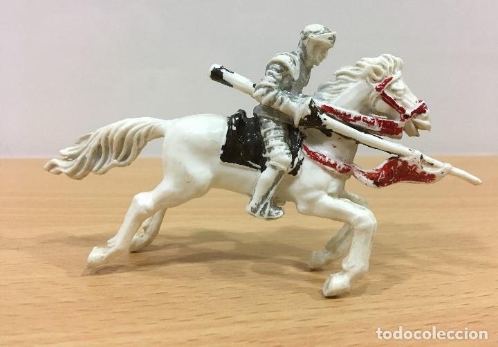 Gummi- und PVC-Figuren: FIGURA DE JINETE MEDIEVAL - EL CABALLERO BLANCO, OBSEQUIO DEL DETERGENTE AJAX EN LOS A&Ntilde;OS 70