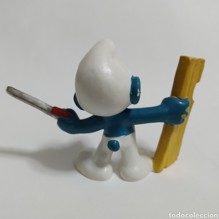 Figuras de goma y PVC: Pitufo carpintero de BULLY - Foto 2