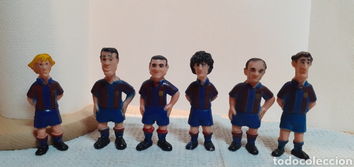 Rubber and PVC Figures: FIGURAS JUGADORES DEL F&Uacute;TBOL CLUB BARCELONA 6 FUTBOLISTAS BAR&Ccedil;A